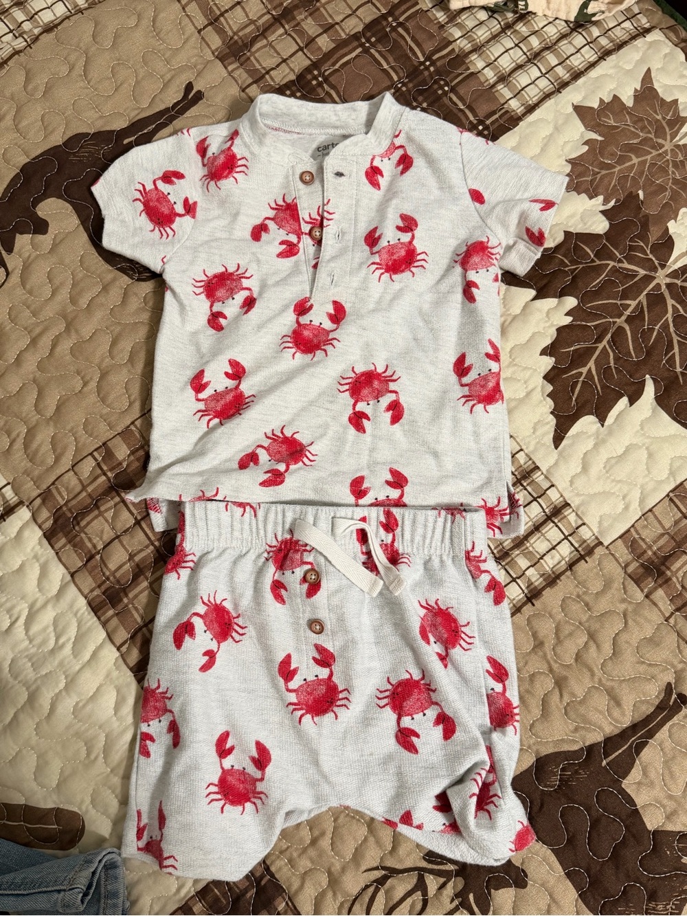 Carter's Red Crab Short Pajama Set